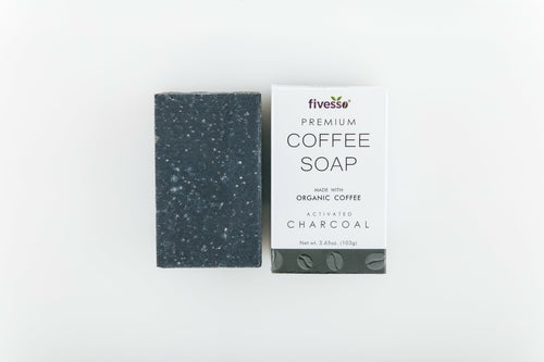 Activated Charcoal Coffee Soap Bar - Detoxifying & Exfoliating