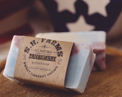 Americana Organic Handmade Soap bar with citrus and spice scent