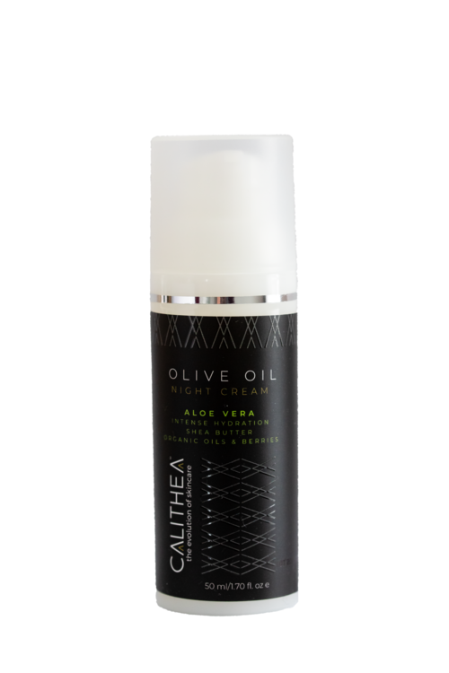 CALITHEA Organic Olive Oil Night Cream with Shea Butter & Argan Oil - Anti-Aging Face Moisturizer