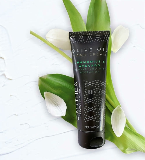 CALITHEA Organic Olive Oil Hand Cream with Chamomile & Avocado Oil - Soothing Hand Moisturizer