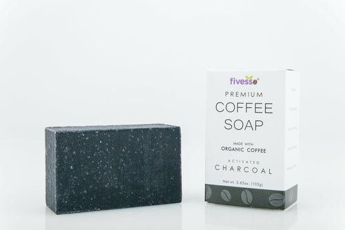 Activated Charcoal Coffee Soap Bar - handmade detoxifying soap