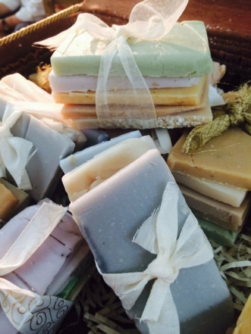 Organic Handmade Soap Sample Pack with three assorted bars